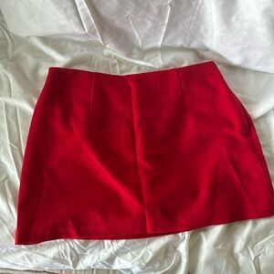 Worn Once Red Abercrombie & Fitch Skort